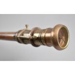 A Reproduction Brass Telescope Topped Walking Cane, as was Made by Dollond 1929