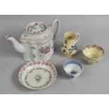 A Collection of Various Early 19th Century English Porcelain to Comprise New Hall Type Teapot,