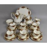 A Royal Albert Old Country Roses Tea Set to comprise Teapot, Coffee Pot, Six Cups, Saucers, Milk