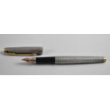 A Sterling Silver Parker Fountain Pen with 14ct Gold Nib, Made in the USA, in Fine Condition