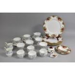 A Collection of Royal Albert to Comprise Old Country Roses Large Dinner Plates, Silver Maple