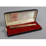A Boxed Parker Pen, Rolled Gold Engine Turned Body