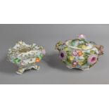 Two Pieces of Contemporary Coalbrookdale by Coalport, Inkwell and Lidded Two Handled Pot