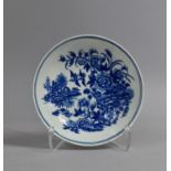 An 18th/19th Century English Blue and White Dish, Blue Crescent Mark to Base for Caughley, 12cm