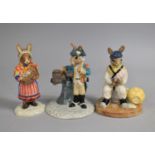 Three Royal Doulton Bunnykin Figures, Limited Edition Liberty Bell, Deep Sea Diver and Summerlap