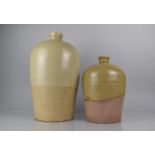 Two Glazed Stoneware Brewers Bottles, Geo Law Newton Ambleside 3 Gall and J. Brown Commercial
