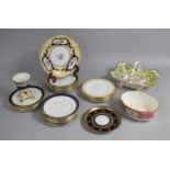 A Collection of 19th Century and Later Coalport, Caughley and Derby and Continental Porcelain to