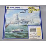 A Single Minic Ships by Hornby, Naval Harbour Set