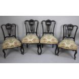 A Victorian Mahogany Sheraton Revival Tapestry Upholstered Salon Suite to Comprise Settee, Two
