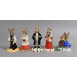 A Collection of Five Royal Doulton Bunnykin Figures