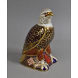 A Royal Crown Derby Paperweight, Bald Eagle, Gold Button