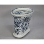 A Late 19th/Early 20th Century Blue and White Transfer Printed Toilet, 46cm high