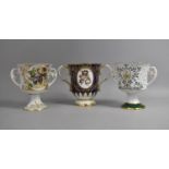 A Royal Crown Derby Limited Edition Twin Handled Vase, "One Hundred Royal Years", 81/100 (Missing