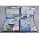 A Collection of Four Sets of Minic Ships by Hornby to comprise Naval Harbour, Fleet Anchorage,