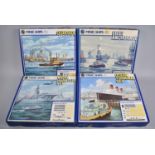 A Collection of Four Boxed Minic Ships Sets to comprise Quayside, Fleet Anchorage, Naval Harbour and