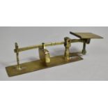 A Late 19th/Early 20th Century Brass Postal Beam Balance by Mordan and Co, 15cms Long