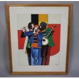 A Framed Pastel, Band, 46x60cms Signed Stan Young