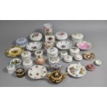 A Collection of Various Ceramic Lidded Boxes to Include Coalport Examples, Rosenthal Spill Vase,
