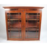 A Late Victorian/Edwardian Mahogany Bookcase Top with Two Inner Shelves, 121cms Wide