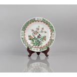A Late 19th/Early 20th Century Chinese Porcelain Plate Decorated in the Famille Verte Palette