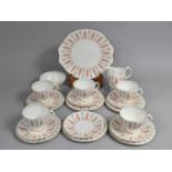 A Royal Albert Safari Pattern Tea Set to Comprise Cups, Saucers, Side Plates and Cake Plate