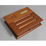 A Mid 20th Century Mulberry Pen/Cigar Box with Fitted Drawer and Recess for Inkwell or Lighter,