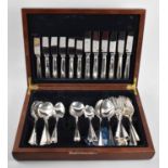 A Cased Canteen of Silver Plated Cutlery for 6