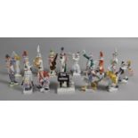 A Set of Sixteen Peter Strange for Meissen Miniature Cubist Clown Band Figures