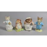 Four Beswick Beatrix Potter Figures, all with Gold Backstamps