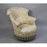 An Early/Mid 20th Century Circular Seated Ladies Tub Armchair
