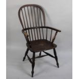 A 19th Century Hoop Back Windsor Comb Back Armchair