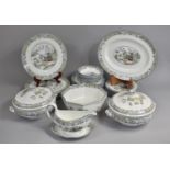 A Wedgwood Chinese Legend Dinner Service to Comprise Two Lidded Tureens, Oval Platter, Six Large