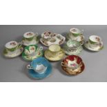 A Collection of Various Cabinet Cups and Saucers to Include Paragon, Adderley, Old Foley Etc