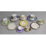 A Collection of Various 19th Century and Later Cabinet Cups and Saucers, Tankard Etc