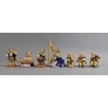 A Set of Seven Halcyon Days Porcelain Teddy Bear Orchestra Figures