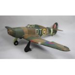 A Model Body of a RAF Hurricane Fighter Plane, Some Condition Issues, No Internals and No Propeller,