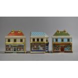 Three Royal Crown Derby Houses, all With Ceramic Buttons, The China Shop, The Sweet Shop and The