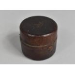 A Late 19th/Early 20th Century Leather Cased Travel Inkwell with Brass Inner Having Scrolled