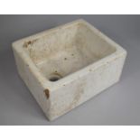 An Early 20th Century White Glazed Ceramic Royal Doulton Sink, Small Proportions, 30cms Wide