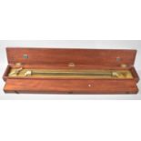 A Late 19th/Early 20th Century Mahogany Cased Beam Compass, MKII, 26", together with a Cased Brass