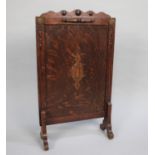 A Mid 20th Century Oak Fire Screen, 41cms wide