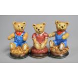 A Collection of Three Halcyon Days Teddy Bear Bonbonnieres