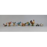A Collection of Various Enamelled Metal Boxes in the Form of Birds to comprise Pheasant,