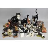 A Large Collection of Various Animal and Bird Ornaments to comprise Large Staffordshire Cat with