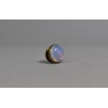 A Circular Moonstone Stud