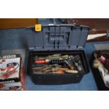 A Plastic Tool Box with Contents Etc