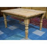 A Pine Rectangular Table, has been Cut Down, 121x90x63cm high