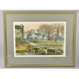 A Framed Pastel, by Harold Oaks, Linton Village, 49x34cm