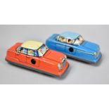 Two Vintage Tinplate Clockwork Toy Cars, No Keys but in Working Order, 7.25cms Long