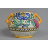 A Twin Handled Vase by Charlotte Rhead for Crown Ducal, Signed to Base